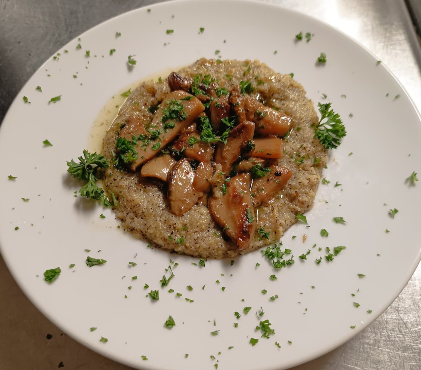 Polenta nostrana con funghi